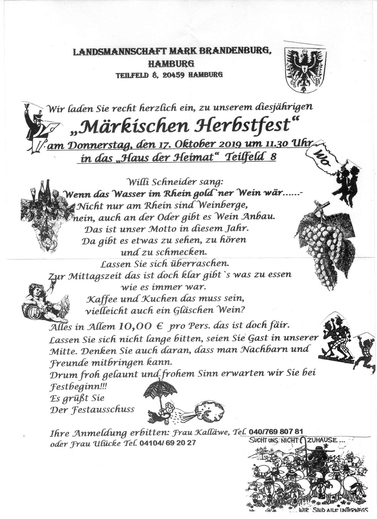 Einladung zum Märkischen Herbstfest am 17.10.2019